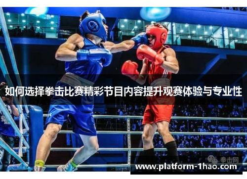如何选择拳击比赛精彩节目内容提升观赛体验与专业性 如何选择拳击比赛精彩节目内容提升观赛体验与专业性