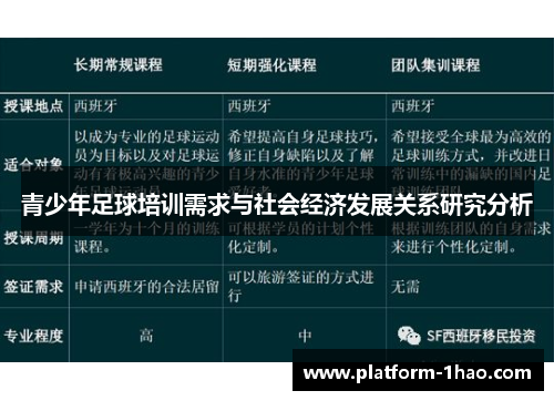 青少年足球培训需求与社会经济发展关系研究分析 青少年足球培训需求与社会经济发展关系研究分析