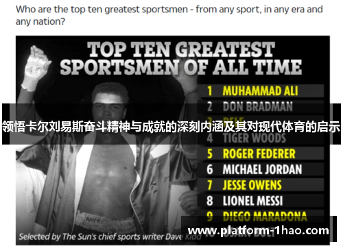 领悟卡尔刘易斯奋斗精神与成就的深刻内涵及其对现代体育的启示 领悟卡尔刘易斯奋斗精神与成就的深刻内涵及其对现代体育的启示